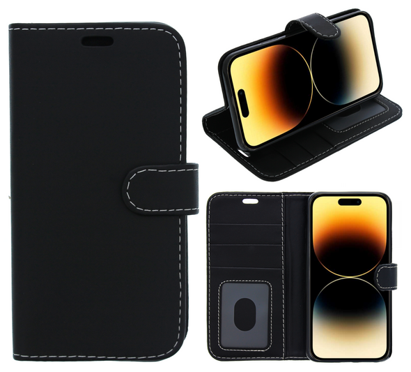 For Apple iPhone 15 Case, Cover, Flip Wallet, Folio, Leather / Gel