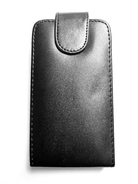 For HTC Incredible S Vertical Flip Down Case / Cover in PU Leather - Black