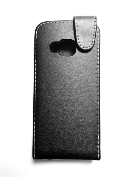 For HTC One M9 / M9s Vertical Flip Down Case / Cover in PU Leather - Black