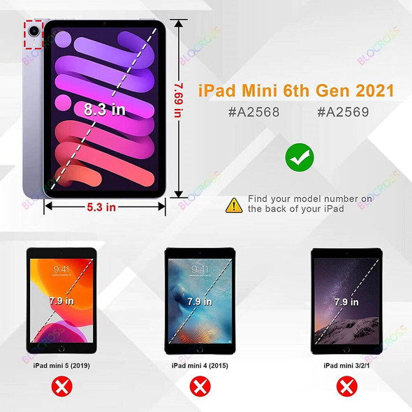 360 Rotating Leather Case Cover For Apple iPad Mini (2021) / iPad mini 6 th Gen