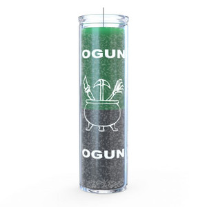 Prayer Candle 7 Day-Other / Orisha-Ogun Green Black Prayer Candle 7 Day-Other / Orisha-Ogun Green Black