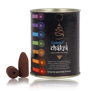 Goloka Backflow Incense 24 Cones- Chakra Goloka Backflow Incense 24 Cones- Chakra