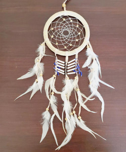 6" Diameter - Native American Wooden Bead Hanging Dream Catcher (DC98) 19"L 6" Diameter - Native American Wooden Bead Hanging Dream Catcher (DC98) 19"L