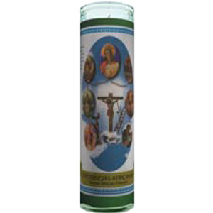 Prayer Candle 7 Day-Other / Labeled 7 African Powers - Green Prayer Candle 7 Day-Other / Labeled 7 African Powers - Green