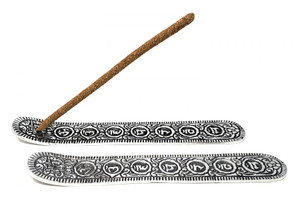 Seven Chakra Aluminum Incense Stick Burner 9.5" Seven Chakra Aluminum Incense Stick Burner 9.5"