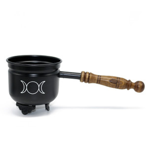 Triple Moon Metal Smudge Burner Pot Triple Moon Metal Smudge Burner Pot