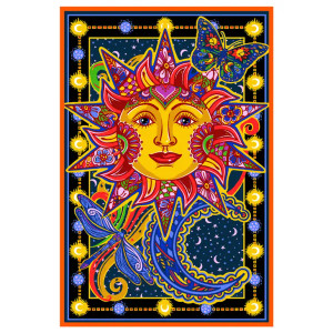 3D Celestial Sun Tapestry 3D Celestial Sun Tapestry