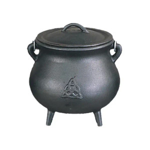 Triquetra Cast Iron Cauldron 7 Inch Triquetra Cast Iron Cauldron 7 Inch
