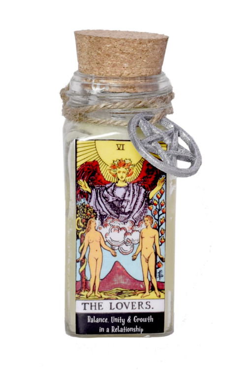 THE LOVERS TAROT CARD SMUDGE CANDLE (6 OZ)