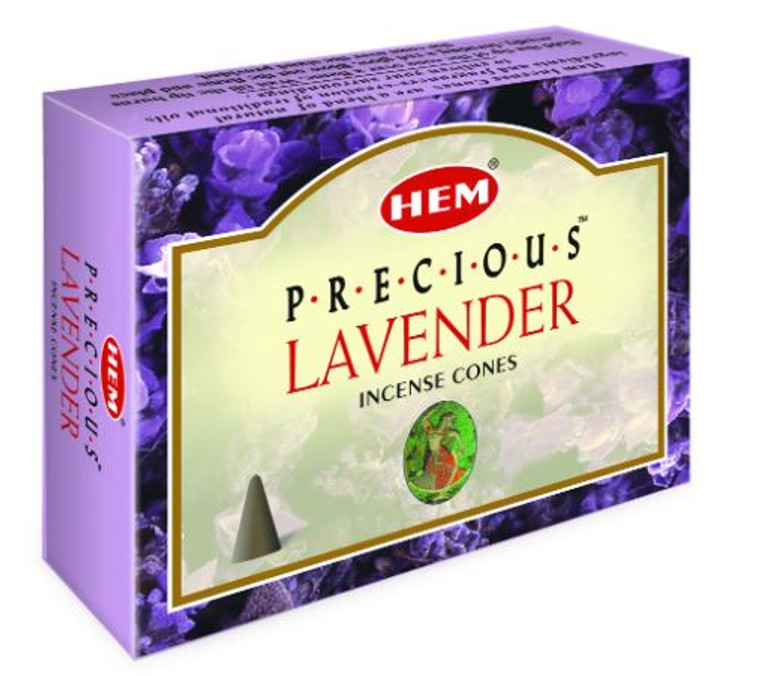 Hem Incense Cones -1 Box of 10 Cones / Precious Lavender