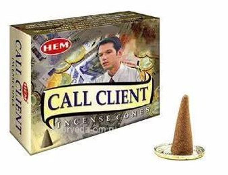 Hem Incense Cones -1 Box of 10 Cones - Call Client