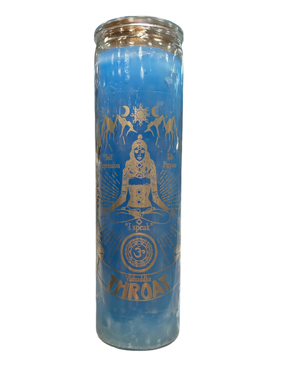 Prayer Candle 16 oz- Chakra Throat