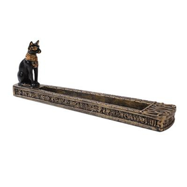 Bastet Incense Burner 10 1/4" X 1 3/4' X 3 1/2"