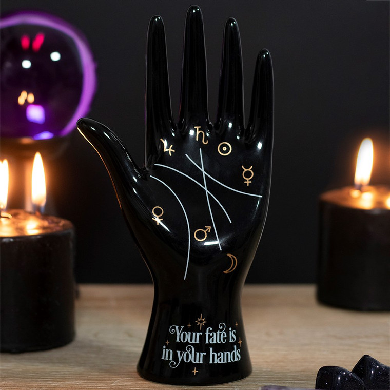 PALMISTRY HAND ORNAMENT - BLACK