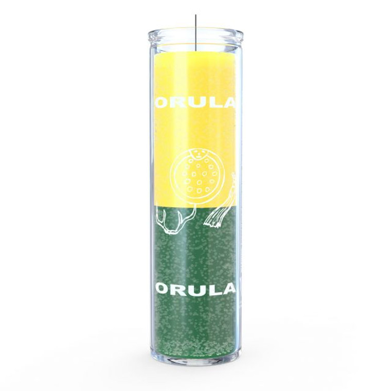 Prayer Candle 7 Day-Other / Orisha-Orula Yellow Green