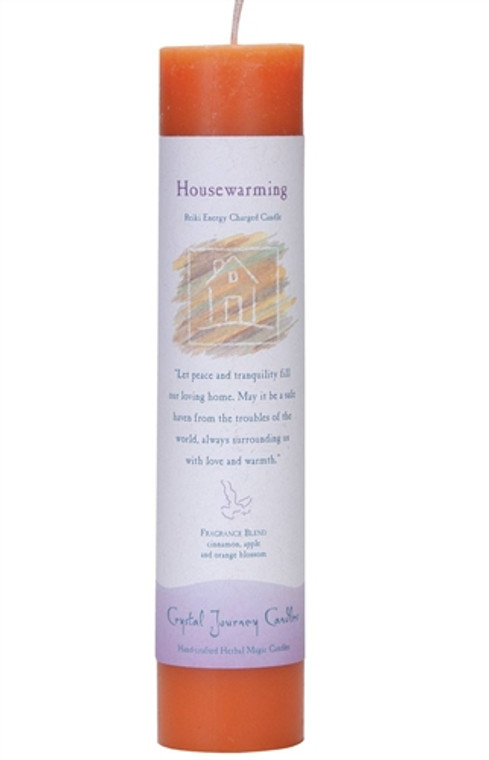 Crystal Journey Candle 1 1/2" x 7" Herbal Pillar - House Warming