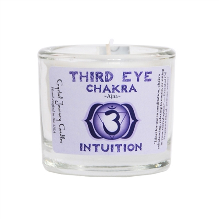 Crystal Journey Soy Filled Chakra Votive - Third Eye