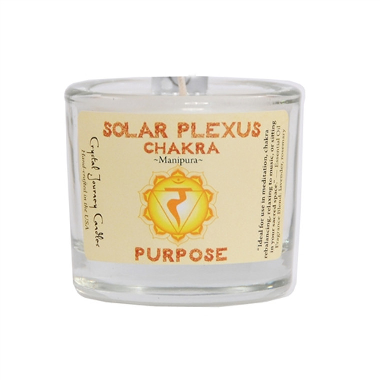 Crystal Journey Soy Filled Chakra Votive - Solar Plexus