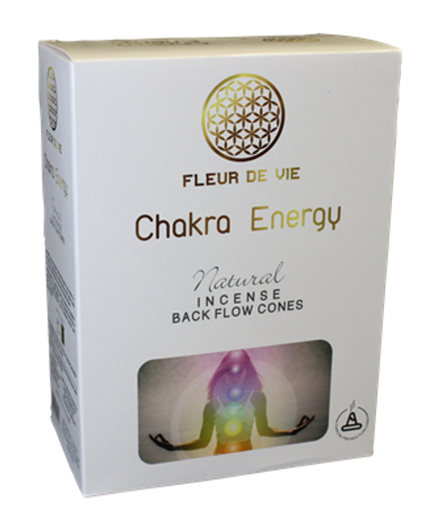Fleur De Vie Premium Incense Backflow Cones 10 PC- Chakra Energy