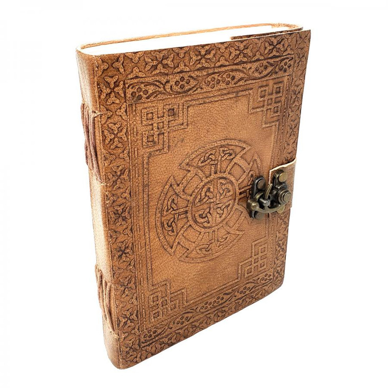 Celtic Cross Leather Journal 5x7" with Latch Closure