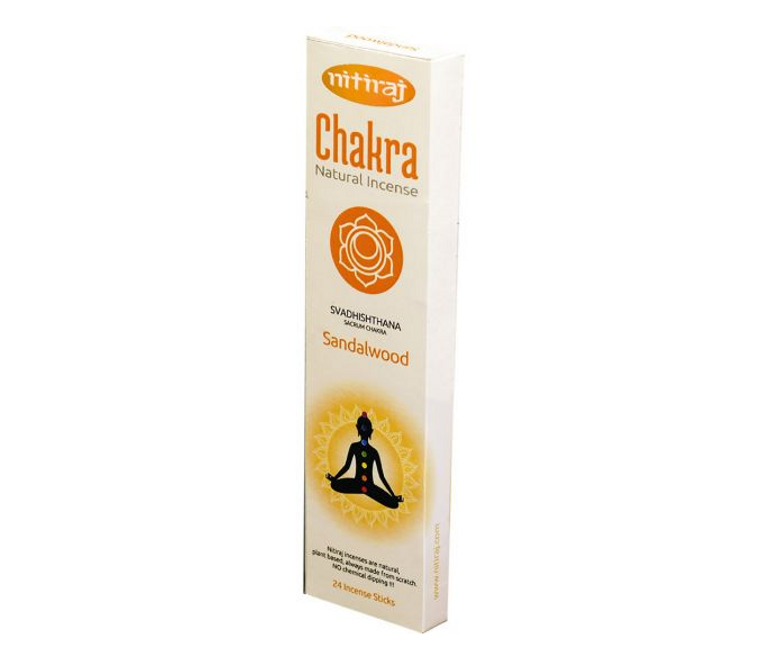 Nitiraj Chakra Natural Incense 24 Sticks - Sandalwood