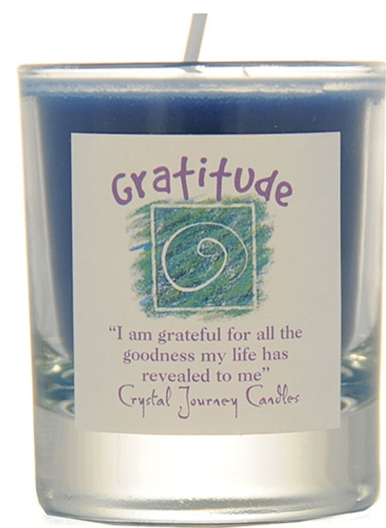 Crystal Journey Soy Filled Herbal Votive - Gratitude