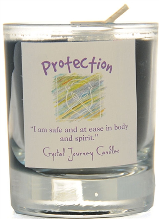 Crystal Journey Soy Filled Herbal Votive - Protection