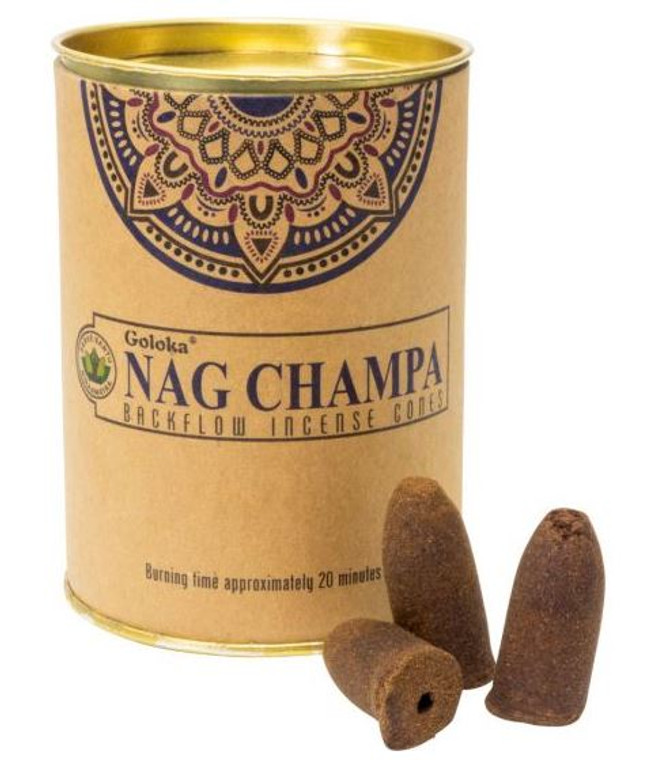 Goloka Back flow Incense 24 Cones- Nag Champa