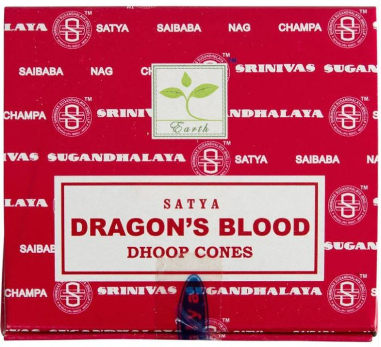 Satya Box of 12 Cones Each- Dragons Blood Red