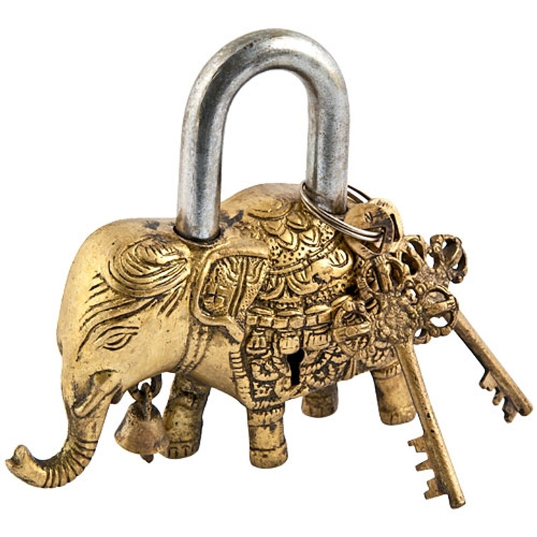 Elephant Tibetan Antique Brass Lock