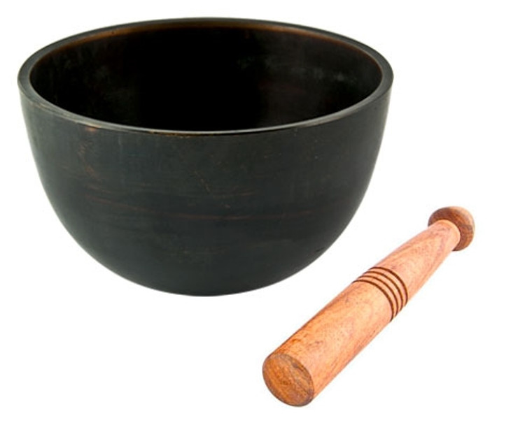 Plain Tibetan Meditation Tibetan Singing Bowl Black Finish