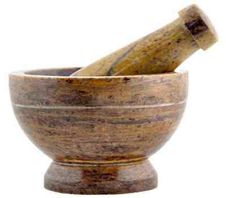 Soapstone Mortar & Pestle 2.5"H, 4"D