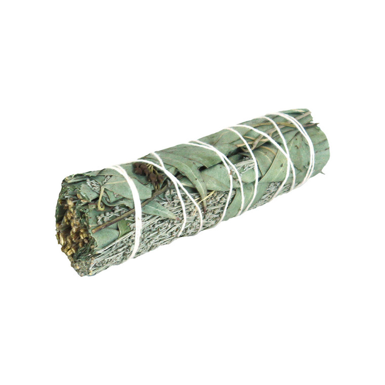 California White Sage & Eucalyptus Smudge Stick 8-9" EACH