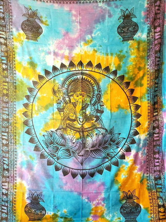 Ganesh Tapestry (Tie Dye) - 72" X 108"