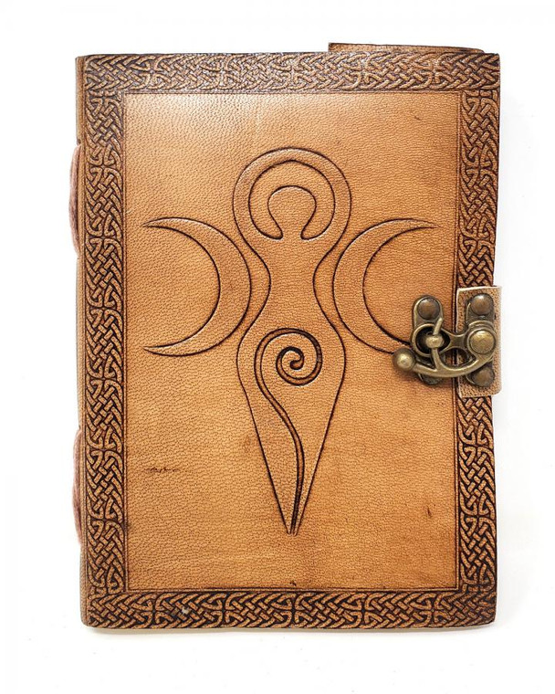 Goddess of Earth Leather Journal 5x7" with Latch Closure