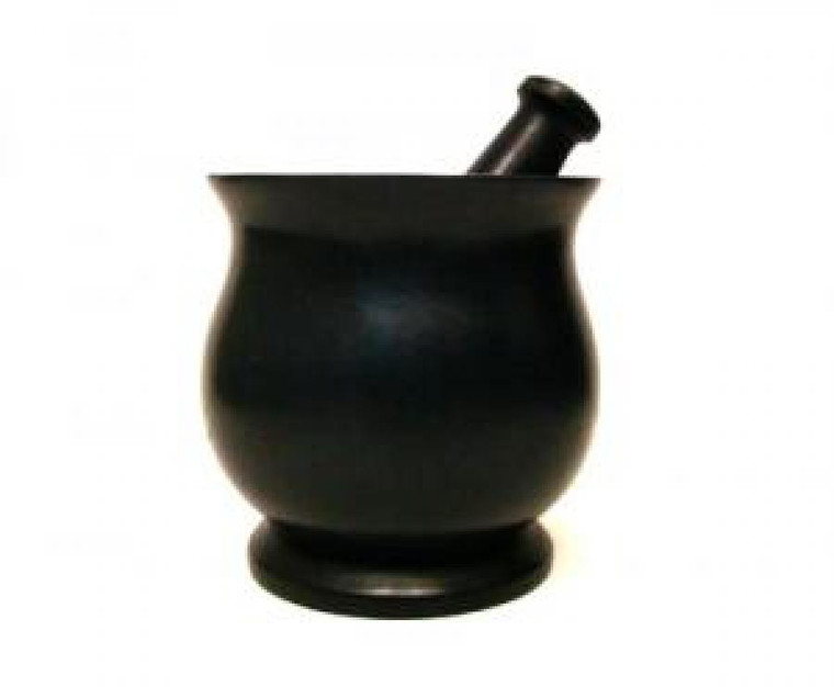 Large Black Soapstone Mortar & Pestle