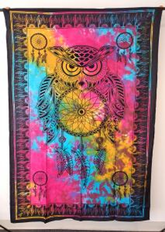 OWL DREAM CATCHER Tapestry 54x86"