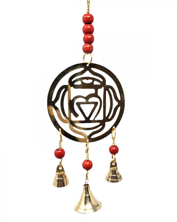 Red Chakra (Root Chakra) Brass Windchime 11" High