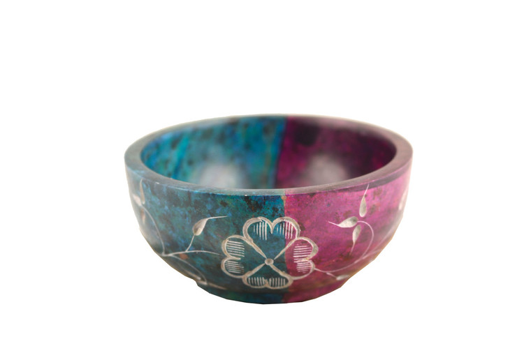 Turquoise & Purple Sun Stone Smudge Bowl 4''