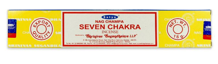 Satya 15 Gram Box Incense - Seven Chakra