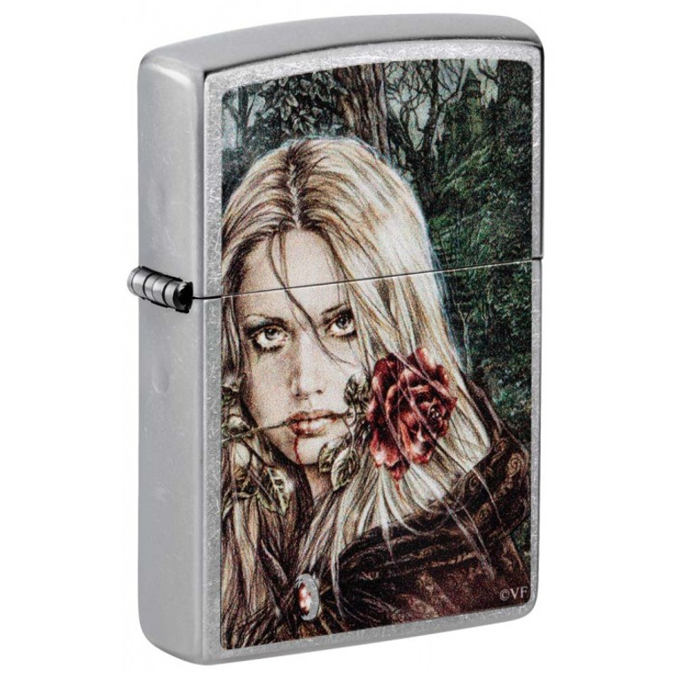 Zippo Lighter: Girl with Rose by Victoria Frances - Street Chrome