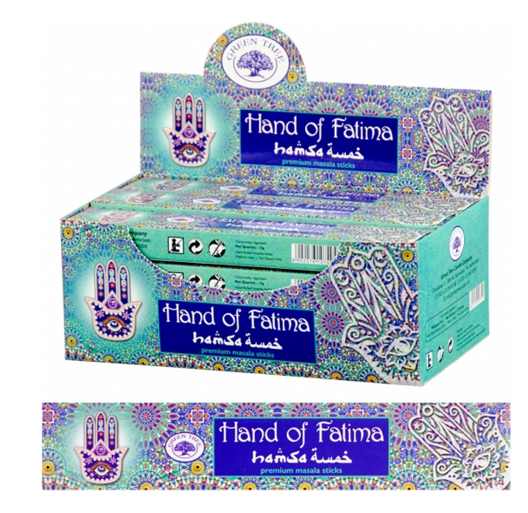 Green Tree Incense Sticks 15 Grams - Hand of Fatima