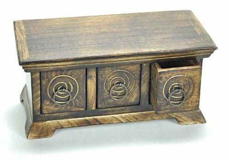 3-drawers Wooden Herb Chest