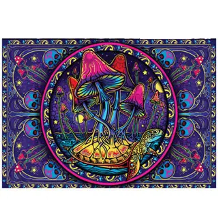 3D Mushrooms Tapestry