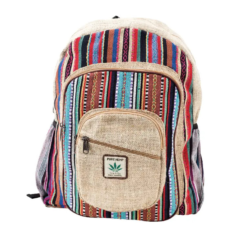 Multicolor Striped Backpack