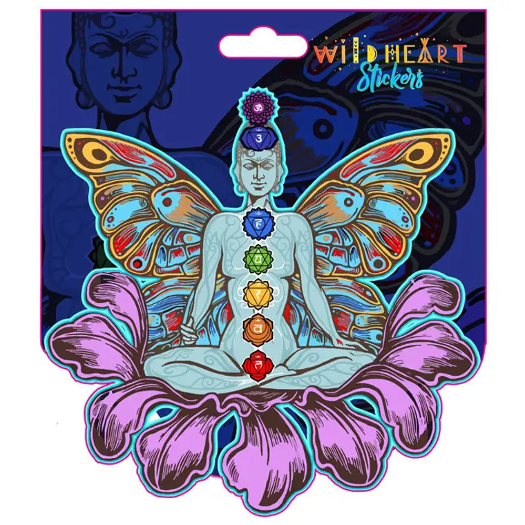 Seven Chakra Butterfly Window Sticker