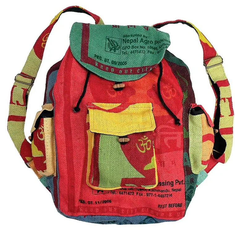 Recycled Rice Bag Backpack