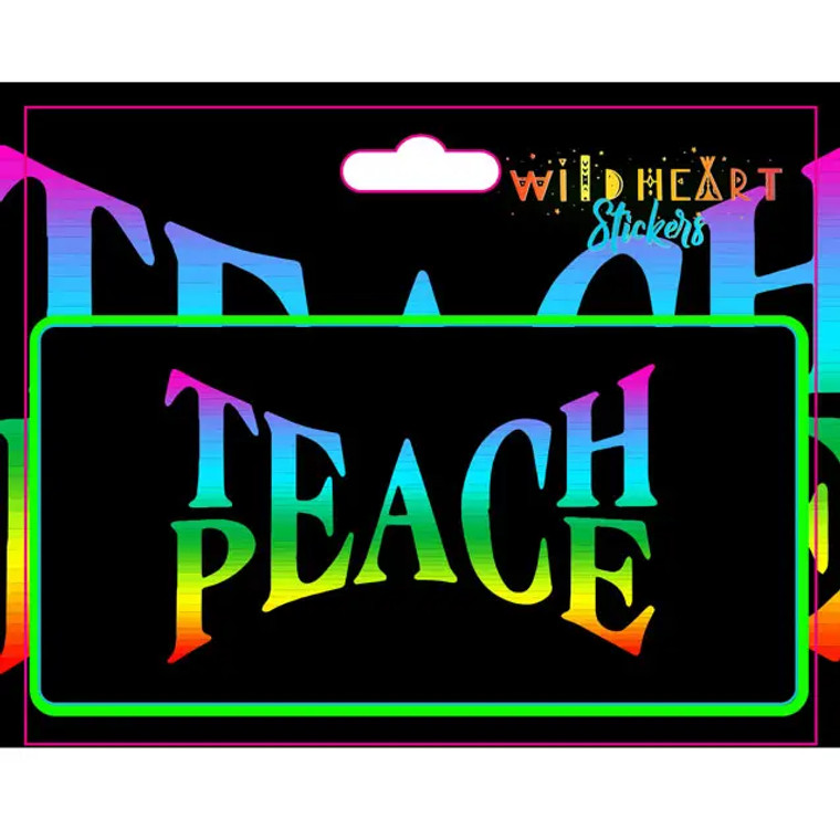 Teach Peace Window Sticker