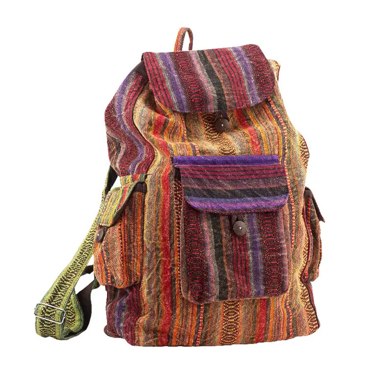 Stonewash Striped Backpack