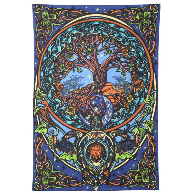 Tree Of Life Tortoise 3D Tapestry